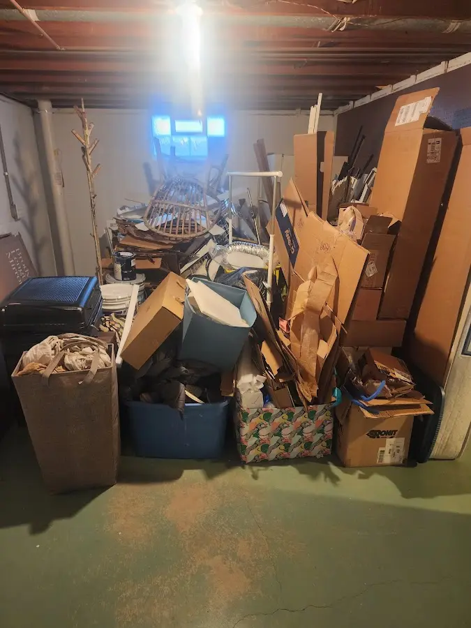 Roll-off dumpster container at job site for 20 Yard Dumpster Rental in Davidson